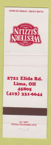 Matchbook Cover - Western Sizzlin Restaurant Lima OH