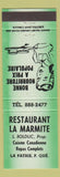 Matchbook Cover - Restaurant La Marmite La Patrie QC girlie green