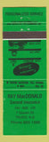 Matchbook Cover - Ray MacDonald Insurance Truro NS gold