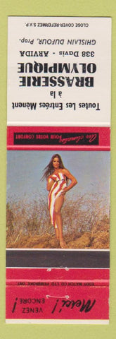 Matchbook Cover - Brasserie Olympique Arvida QC pinup