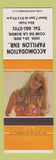 Matchbook Cover - Accomodation Papillon Coin De LA Ronde QC pinup