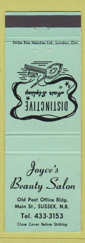 Matchbook Cover - Joyce's Beauty Salon Sussex NB
