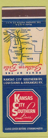Matchbook Cover - Kansas City Southern Railroad