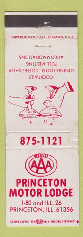 Matchbook Cover - Princeton Motor Lodge Princeton IL WEAR