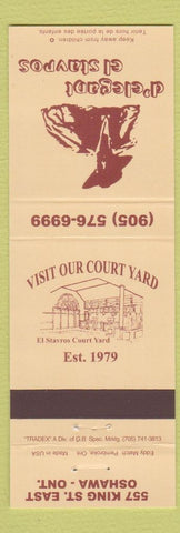 Matchbook Cover - D Elegant El Stavros Oshawa ON