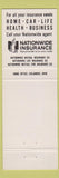 Matchbook Cover - Nationwide Insurance Paul Shore Inez Shore Elkin NC