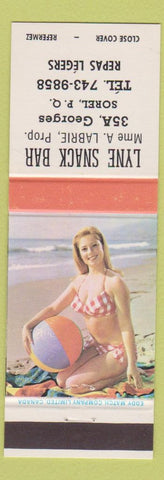 Matchbook Cover - Lyne Snack Bar Sorel QC pinup