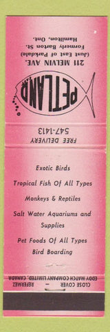 Matchbook Cover - Pet Land Hamilton ON Red