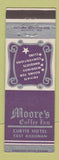 Matchbook Cover - Moore's Coffee Inn Curtis Hotel East Kildonan Winnipeg MB