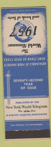 Matchbook Cover - 1957 World Almanac Scripps Howard