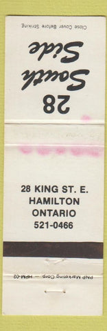 Matchbook Cover - 28 South Side Hamilton ON WORN