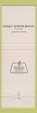 Matchbook Cover - 1st Bank Denton TX
