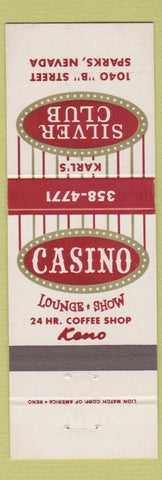 Matchbook Cover - Silver Club Casino Sparks NV