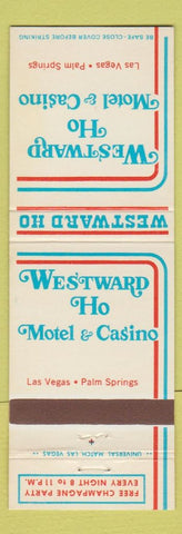 Matchbook Cover - Westward Ho Motel Casino Las Vegas NV