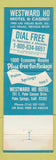 Matchbook Cover - Westward Ho Motel Casino Las Vegas NV