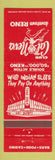 Matchbook Cover - Club Cal Neva Casino Indian Reno NV