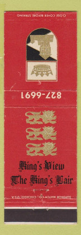 Matchbook Cover - King's View Lair Brass Rail Des Plaines NY