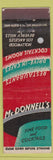 Matchbook Cover - McDonnell's Restaurant Hollywood Los Angeles Beverly Hills CA