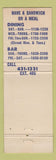 Matchbook Cover - Chief Petty Officers Open Mess Los Alamitos CA
