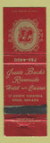 Matchbook Cover - Jessi Beck's Riverside Hotel Casino Reno NV WEAR