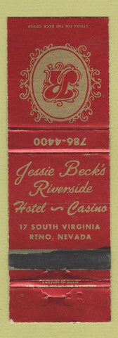 Matchbook Cover - Jessi Beck's Riverside Hotel Casino Reno NV WEAR