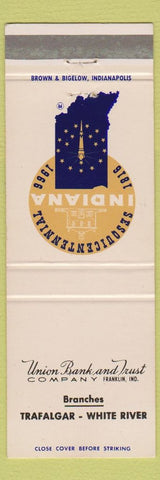 Matchbook Cover - Union Bank Trust Trafalgar White River IN