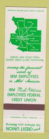 Matchbook Cover - IBM Mid America Credit Union Rochester Minneapolis MN