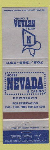 Matchbook Cover - Hotel Nevada Casino Las Vegas NV