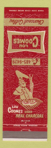 Matchbook Cover - Lou Coomes Restaurant Lansing MI