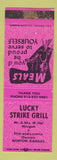 Matchbook Cover - Lucky Strike Grill Norton KS WEAR