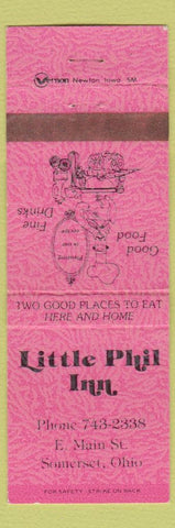 Matchbook Cover - Little Phil Inn Somerset OH pink WEAR
