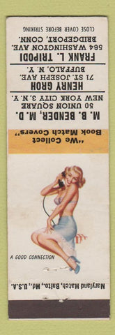 Matchbook Cover - Match Collectors New York Buffalo Bridgeport pinup