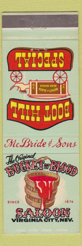 Matchbook Cover - Bucket of Blood Saloon Virginia City NV #2