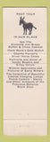 Matchbook Cover - Bucket of Blood Saloon Virginia City NV #2