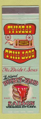 Matchbook Cover - Bucket of Blood Saloon Virginia City NV #3