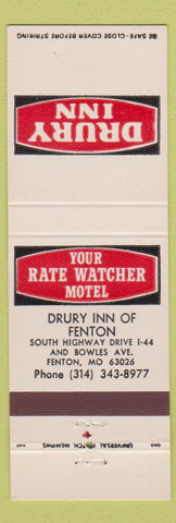 Matchbook Cover - Drury Inn Fenton MO