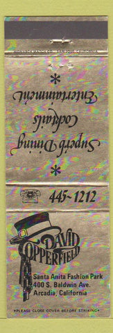 Matchbook Cover - David Copperfield Restaurant Arcadia CA