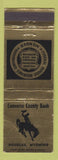 Matchbook Cover - Converse County Bank Douglas WY WEAR