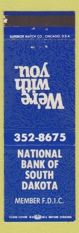 Matchbook Cover - National Bank of South Dakota SD