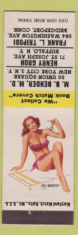 Matchbook Cover - Match Collectors New York Buffalo Bridgeport pinup