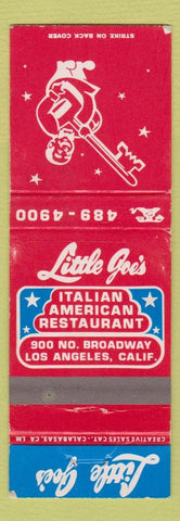 Matchbook Cover - Little Joe's Italian Los Angeles CA