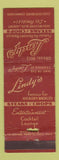 Matchbook Cover - Lindy's Restaurant Los Angeles CA WORN