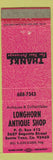 Matchbook Cover - Longhorn Antique Shop Santa Ynez CA salmon WEAR