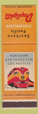 Matchbook Cover - Southern Pacific Railroad Portland San Francisco WEAR