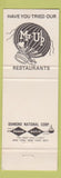 Matchbook Cover - Colony Kitchen Steaks CA
