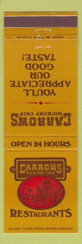Matchbook Cover - Carrows Hickory Chip Restaurant #1
