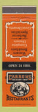 Matchbook Cover - Carrows Hickory Chip Restaurant #2