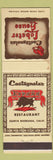Matchbook Cover - Castagnola's Lobster House Santa Barbara Pasadena CA