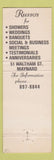 Matchbook Cover - Russo's Restaurant Maynard MA