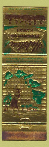 Matchbook Cover - Hukilau Resorts Hawaii hulua girlie WORN STRIKER
